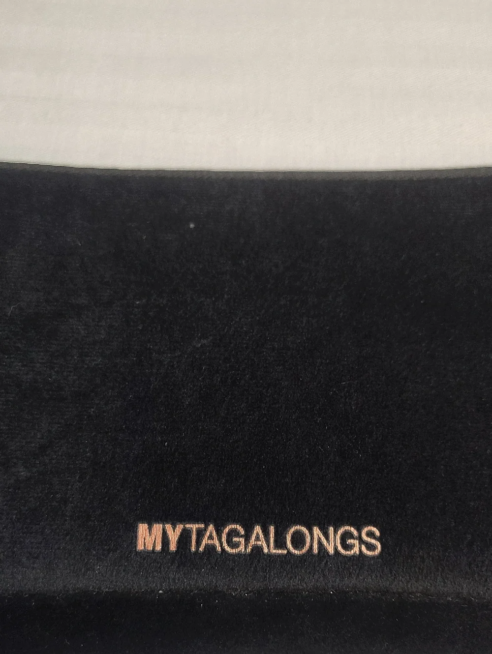 Travel Black Velvet Straightener Accessory Case Heat Resistant Rose Gold Text